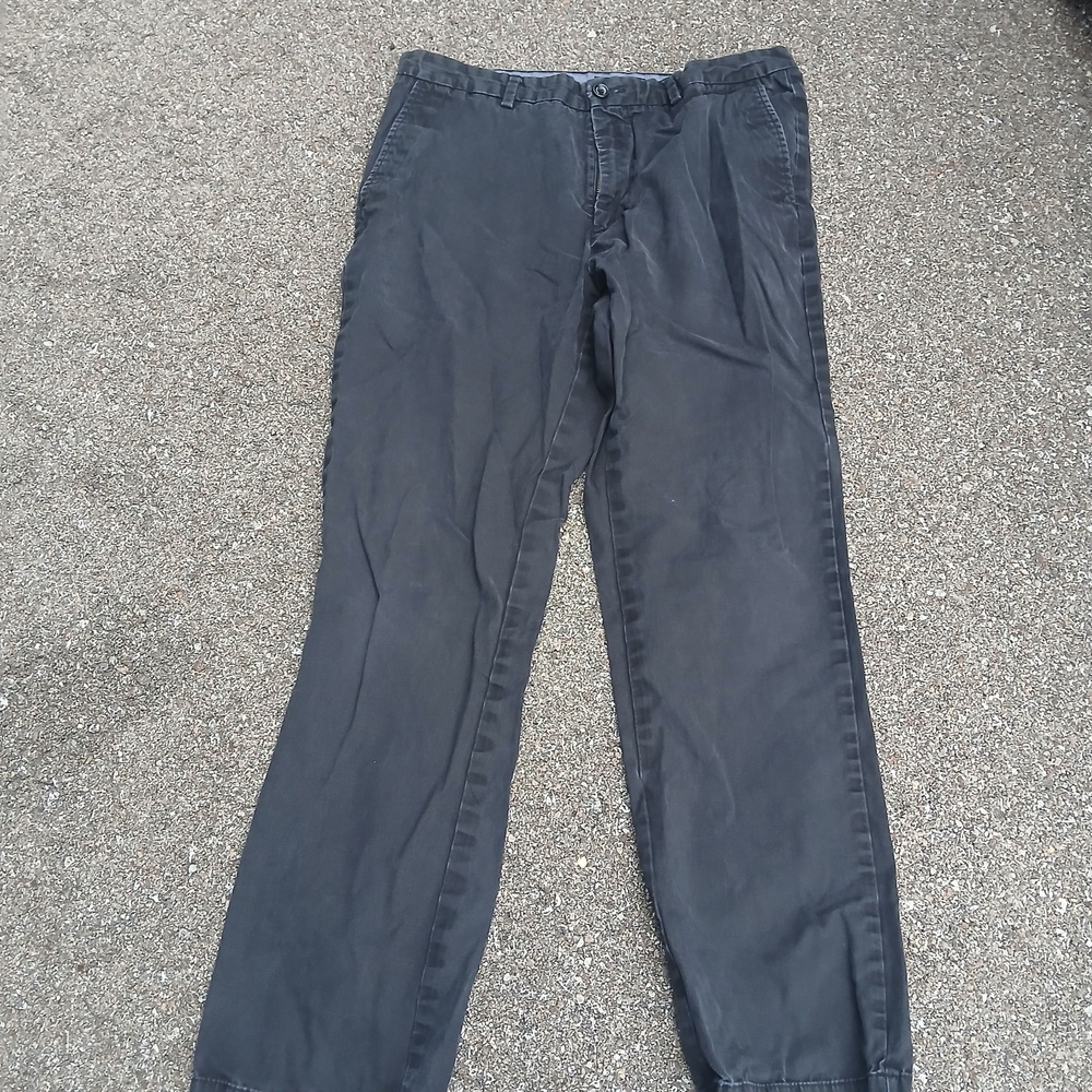Banana Republic Pants Mens 34x32 Black Aiden Chino Straight Leg Cotton Casual